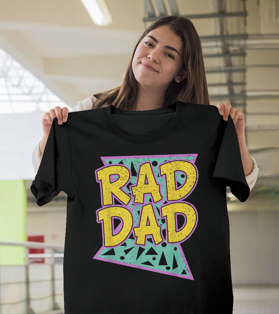 Rad Dad 80s Retro Style Father's Day T-Shirt