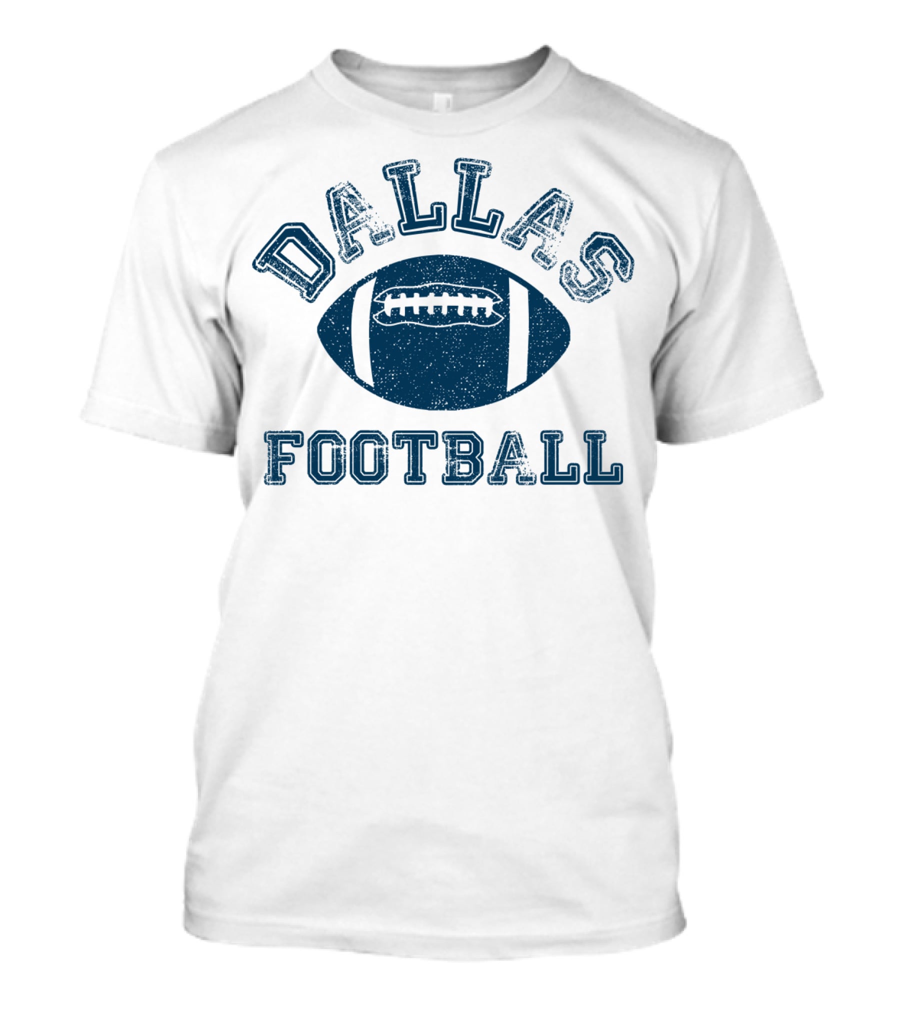 Dallas Distressed Football Blue Vintage T-Shirt