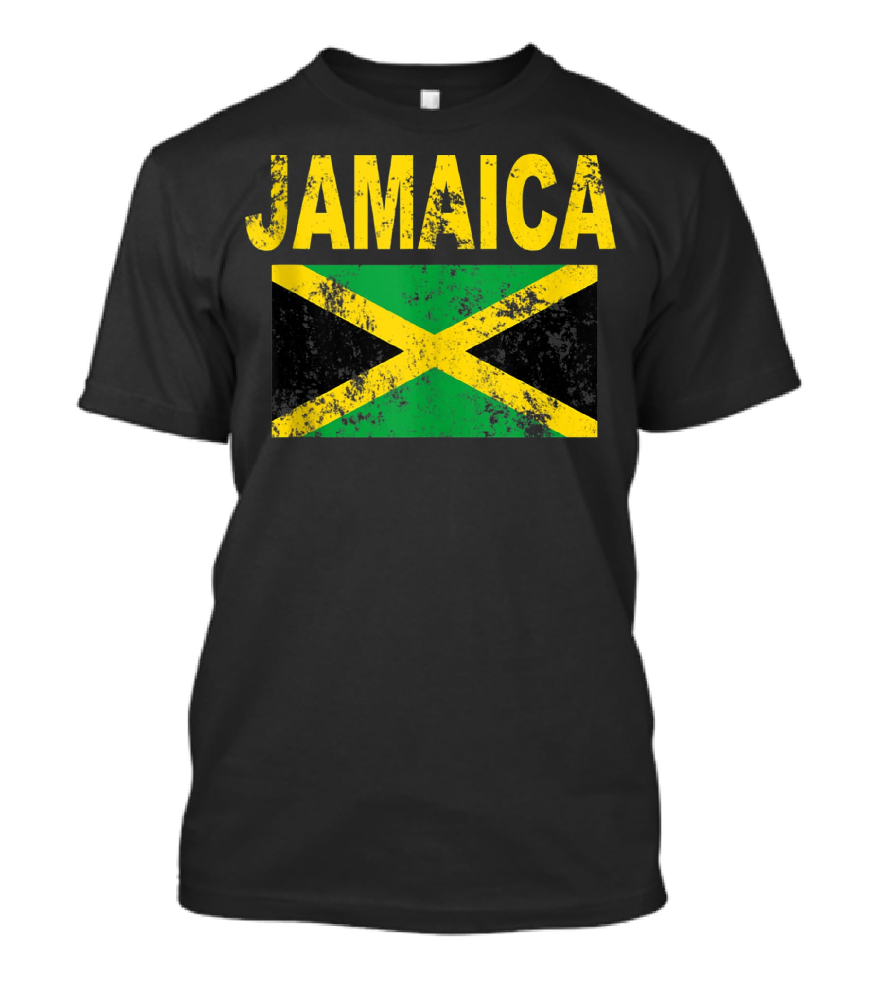 Jamaica Distressed Flag Cool Jamaican Flags T-Shirt