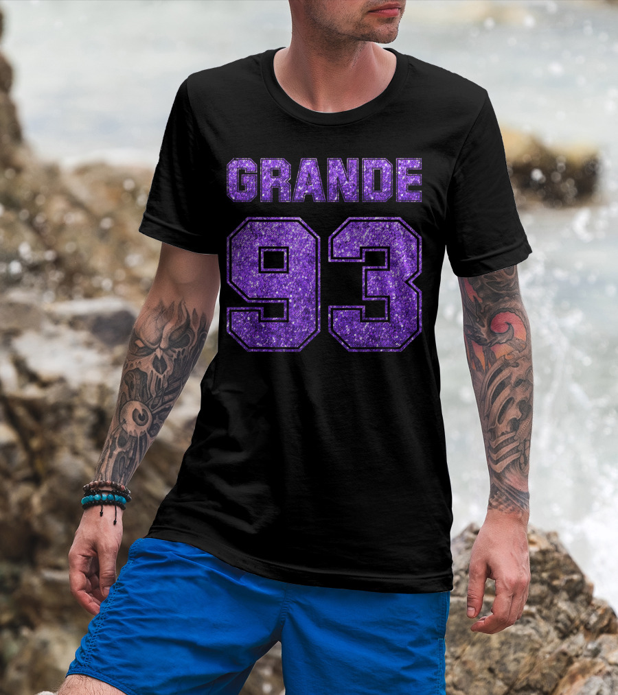 Grande 93 Purple Glitter Deluxe T-Shirt