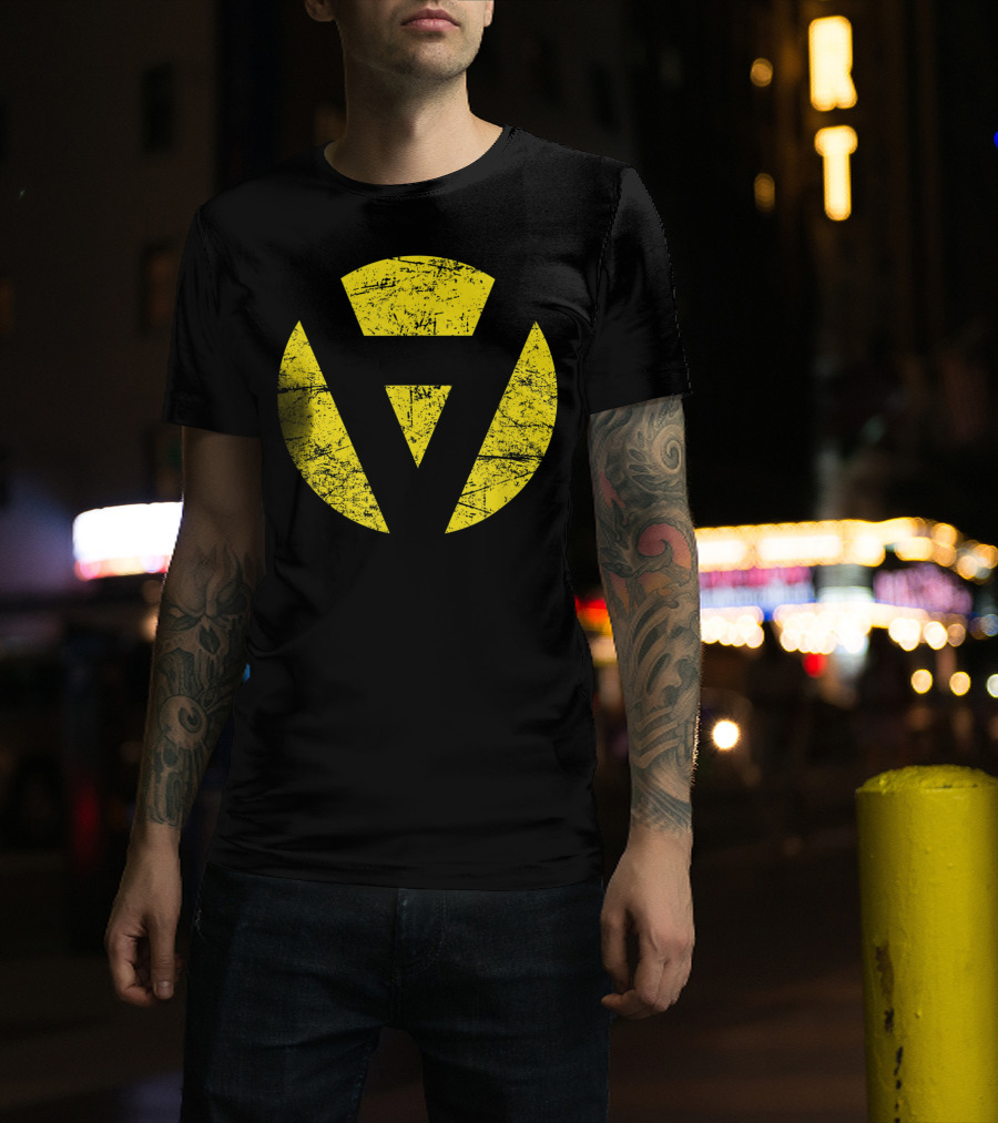 AnCap Libertarian Voluntarism Distressed Yellow T-Shirt