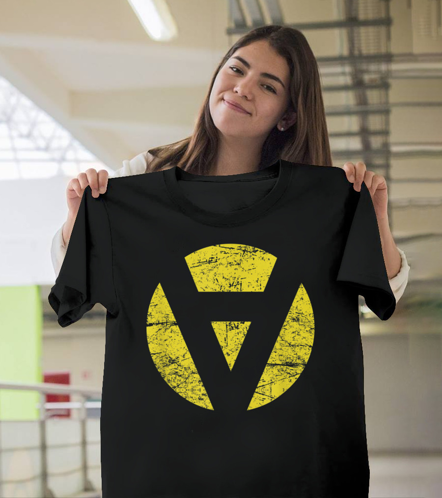 AnCap Libertarian Voluntarism Distressed Yellow T-Shirt