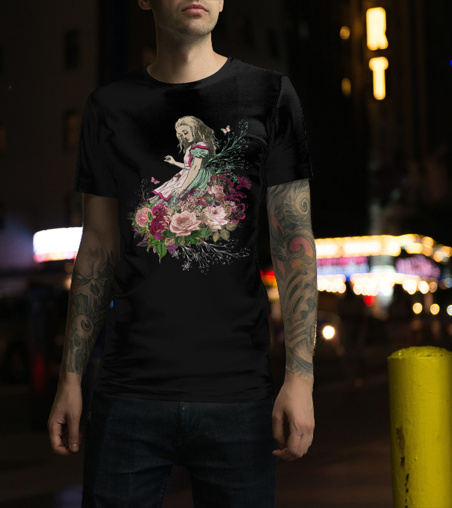 Alice In Wonderland Floral Bouquet T-Shirt