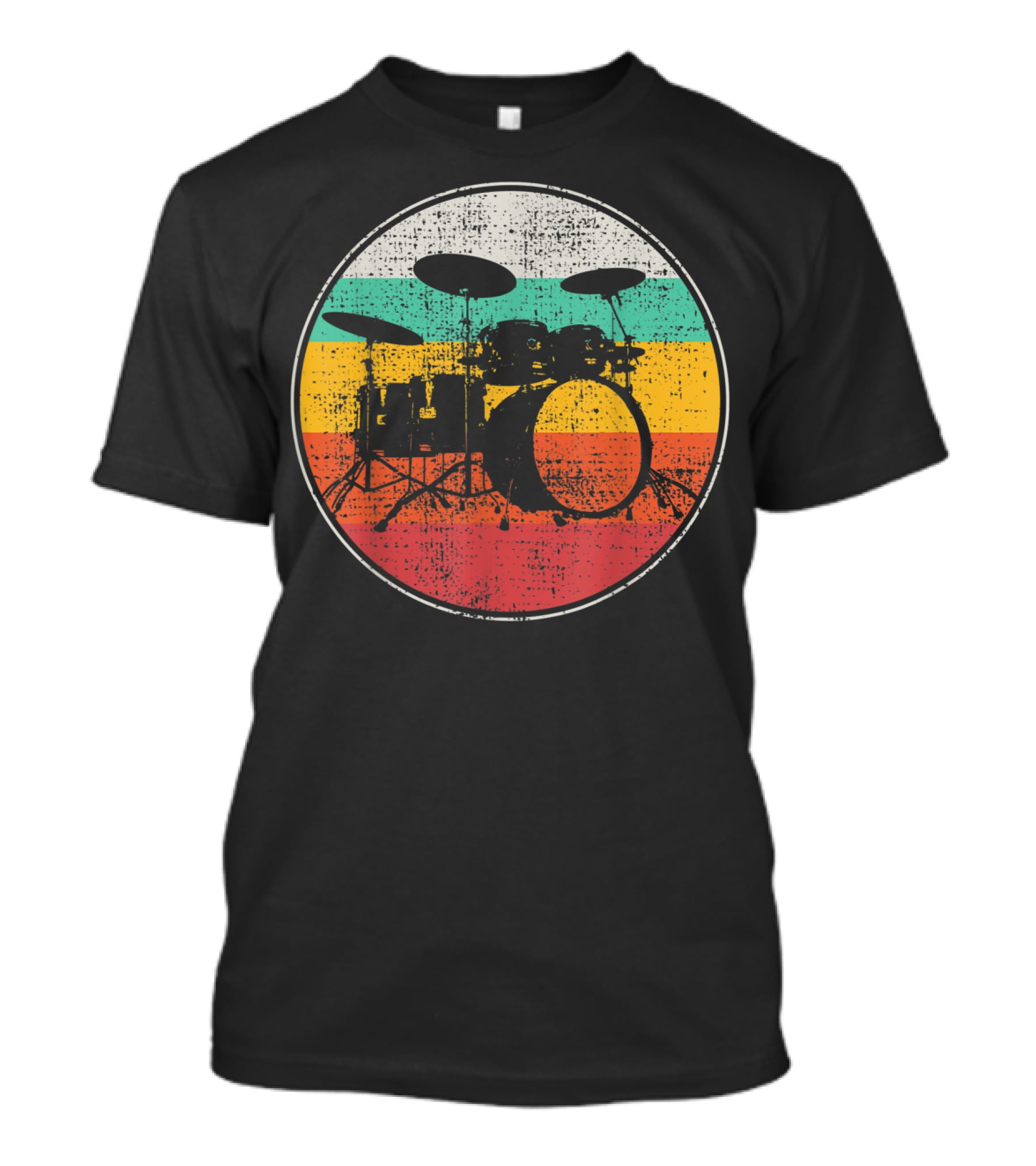 Drumset Vintage Retro Drums Drummer Band T-Shirt