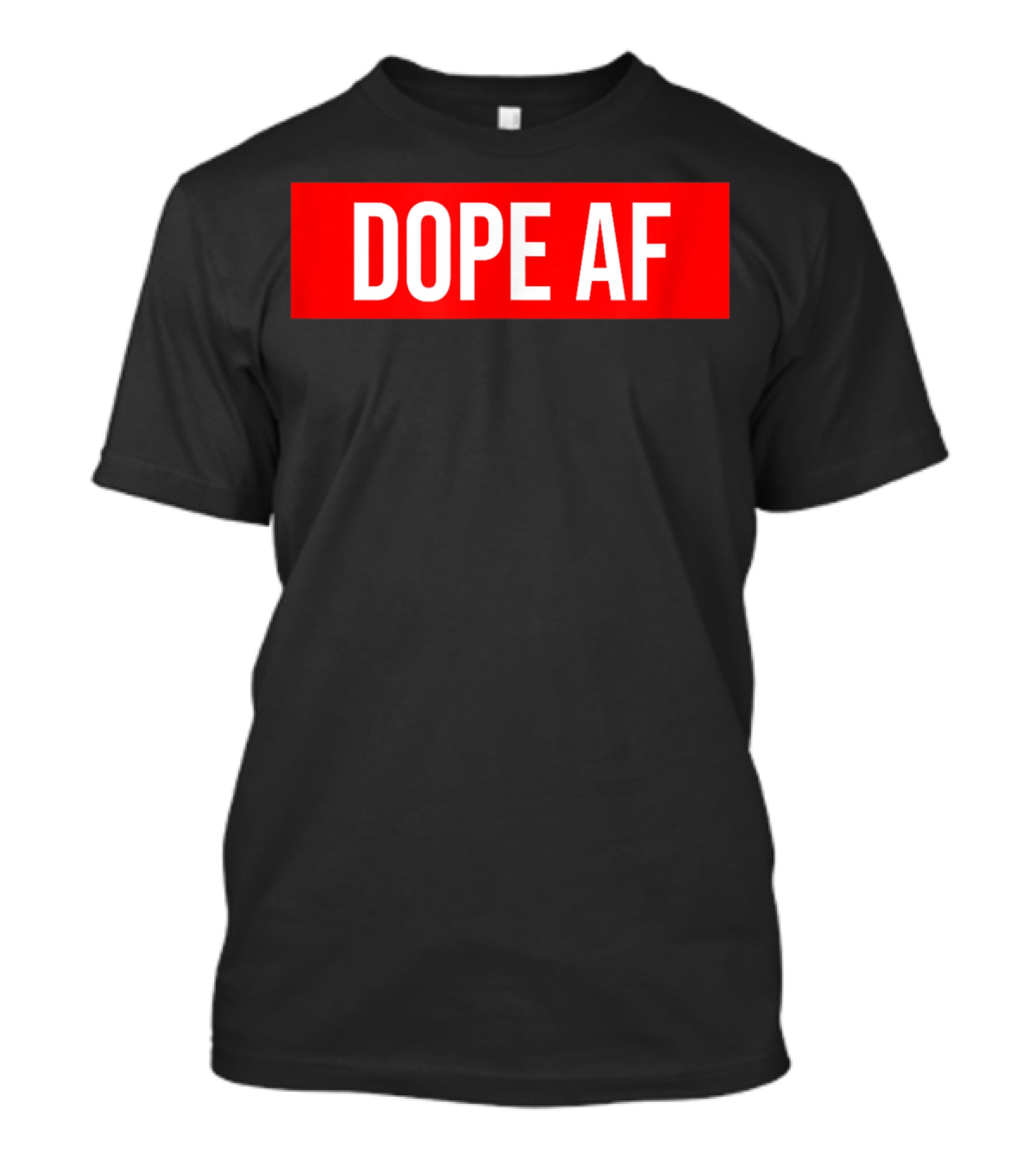 Dope AF Bold Red Rectangle T-Shirt