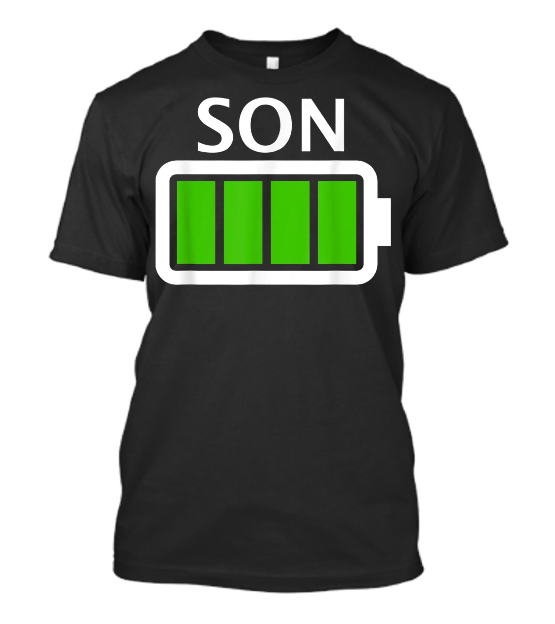 Family Matching Funny Son Fully Charged Battery T-Shirt