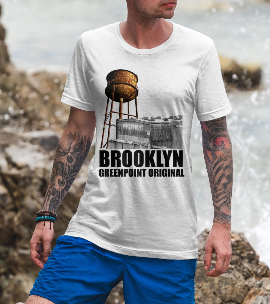 Brooklyn Greenpoint Original Water Tower Skyline T-Shirt