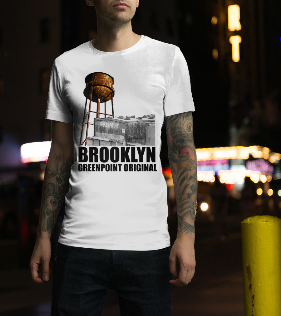 Brooklyn Greenpoint Original Water Tower Skyline T-Shirt