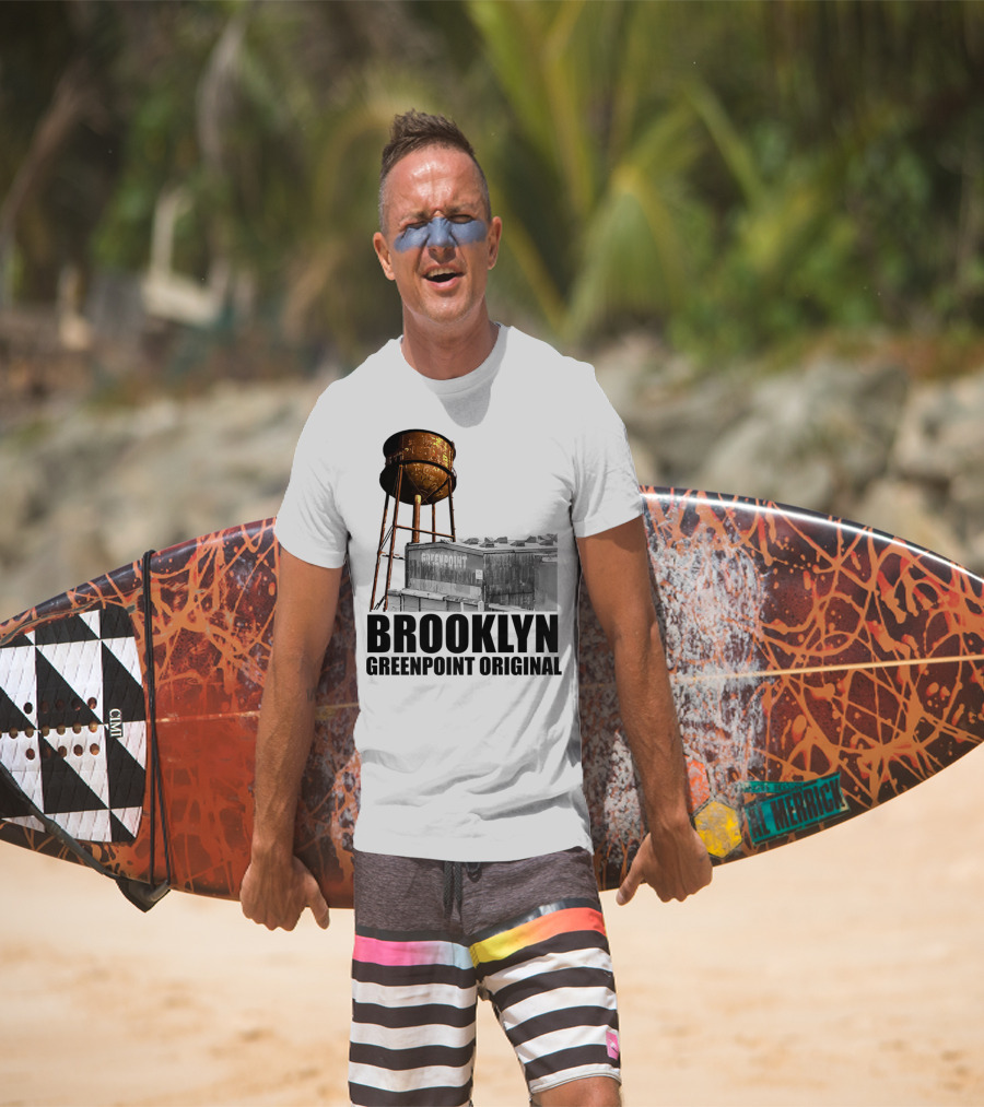 Brooklyn Greenpoint Original Water Tower Skyline T-Shirt