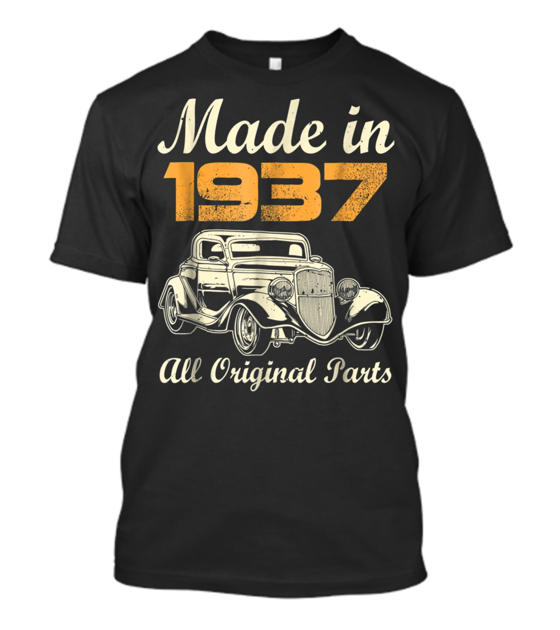 Made In 1937 All Original Parts Vintage Car 82nd Birthday T-Shirt
