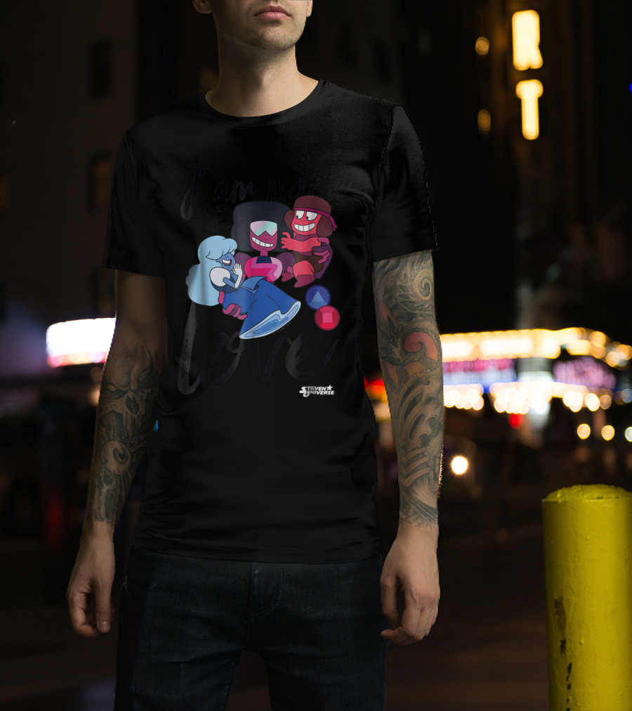 CN Steven Universe I Am Made Of Love Fusion Garnet Sapphire Ruby T-Shirt