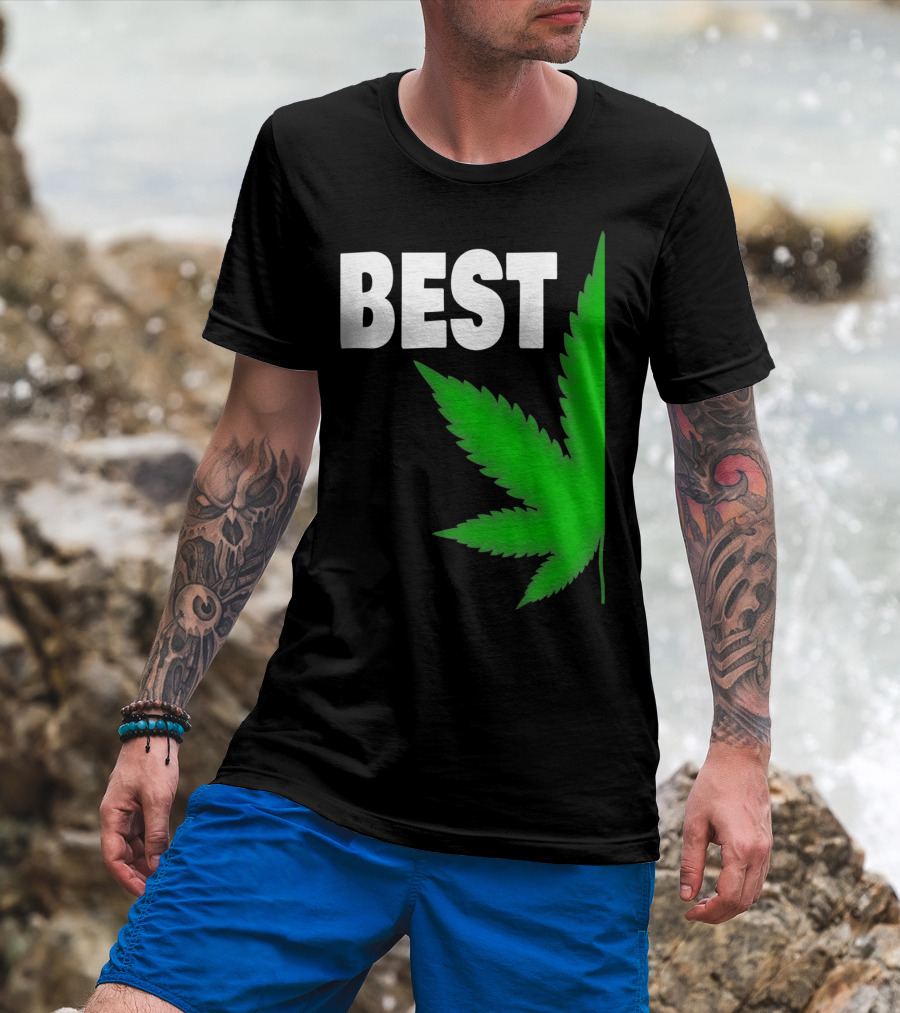 Couple Matching Best Buds BFF Marijuana Leaf Best T-Shirt