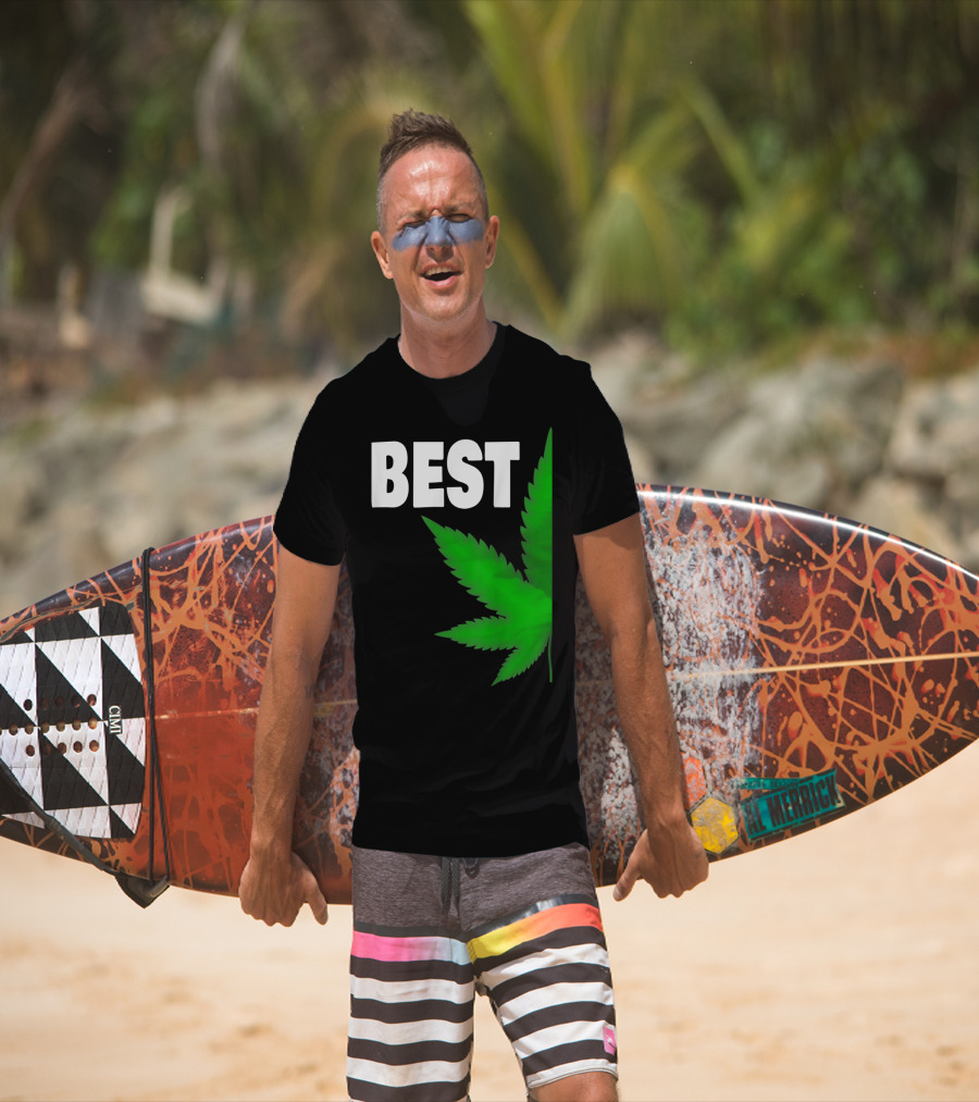 Couple Matching Best Buds BFF Marijuana Leaf Best T-Shirt