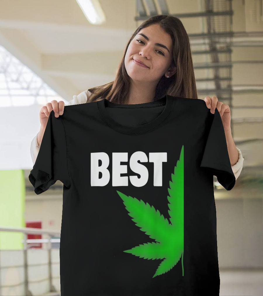 Couple Matching Best Buds BFF Marijuana Leaf Best T-Shirt