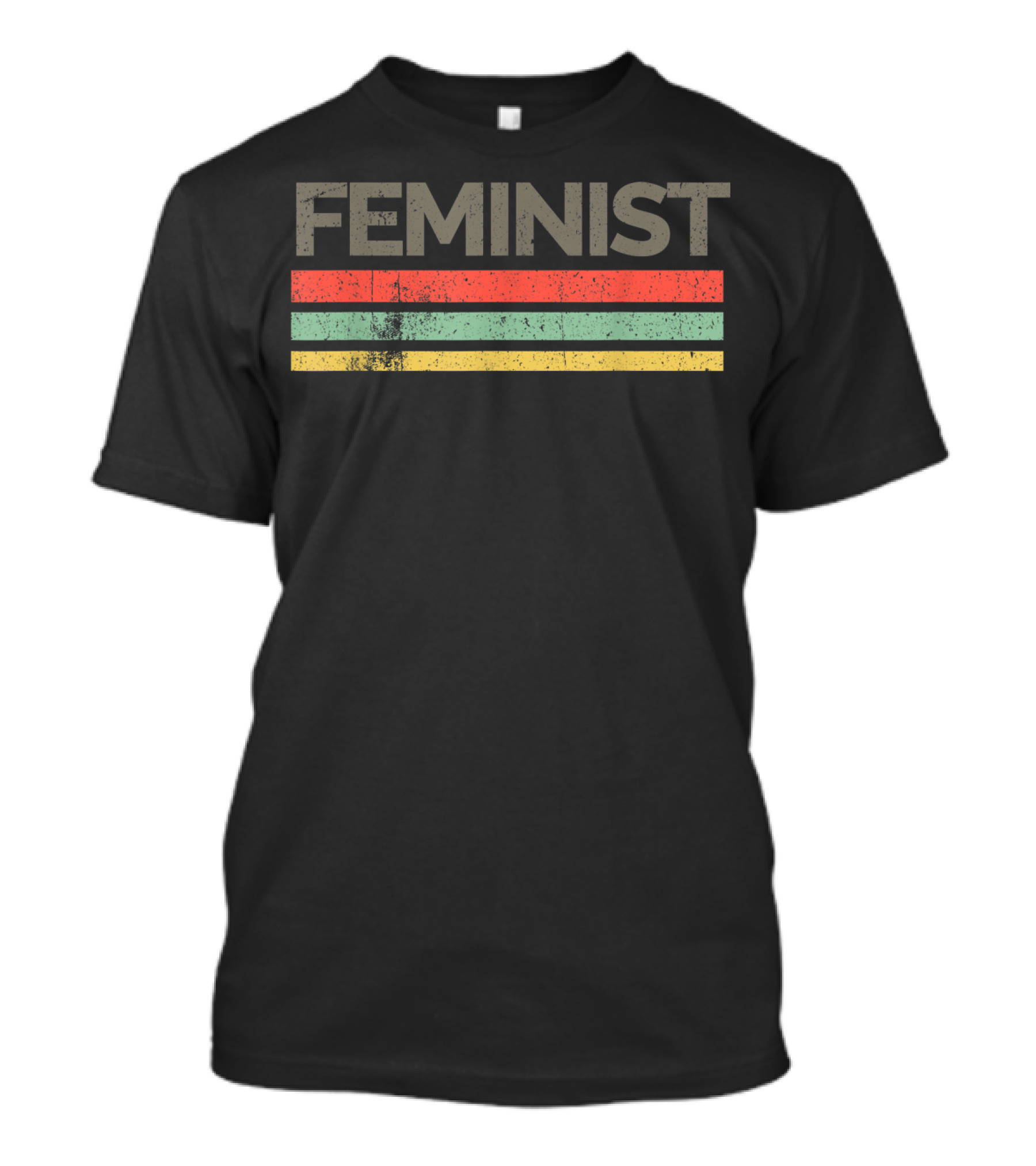 Feminist Retro Vintage Awesome Feminism Rights Stripes T-Shirt