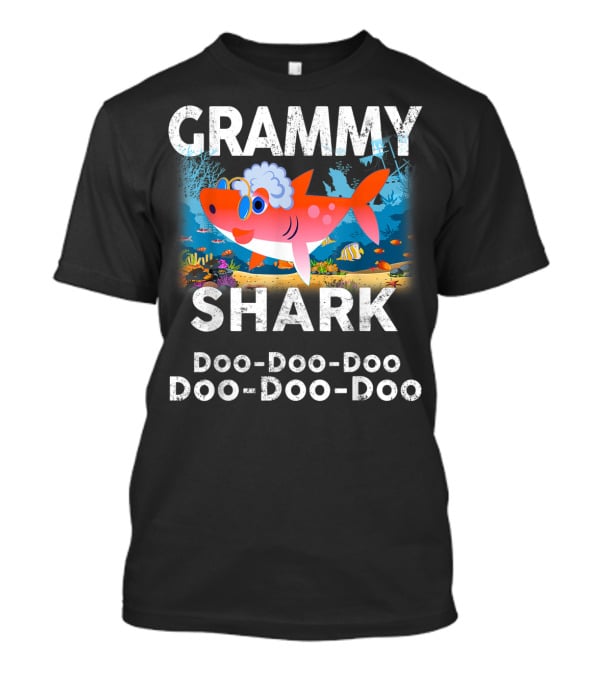 Grammy Shark Doo-Doo-Doo Doo-Doo-Doo Ocean Family T-Shirt