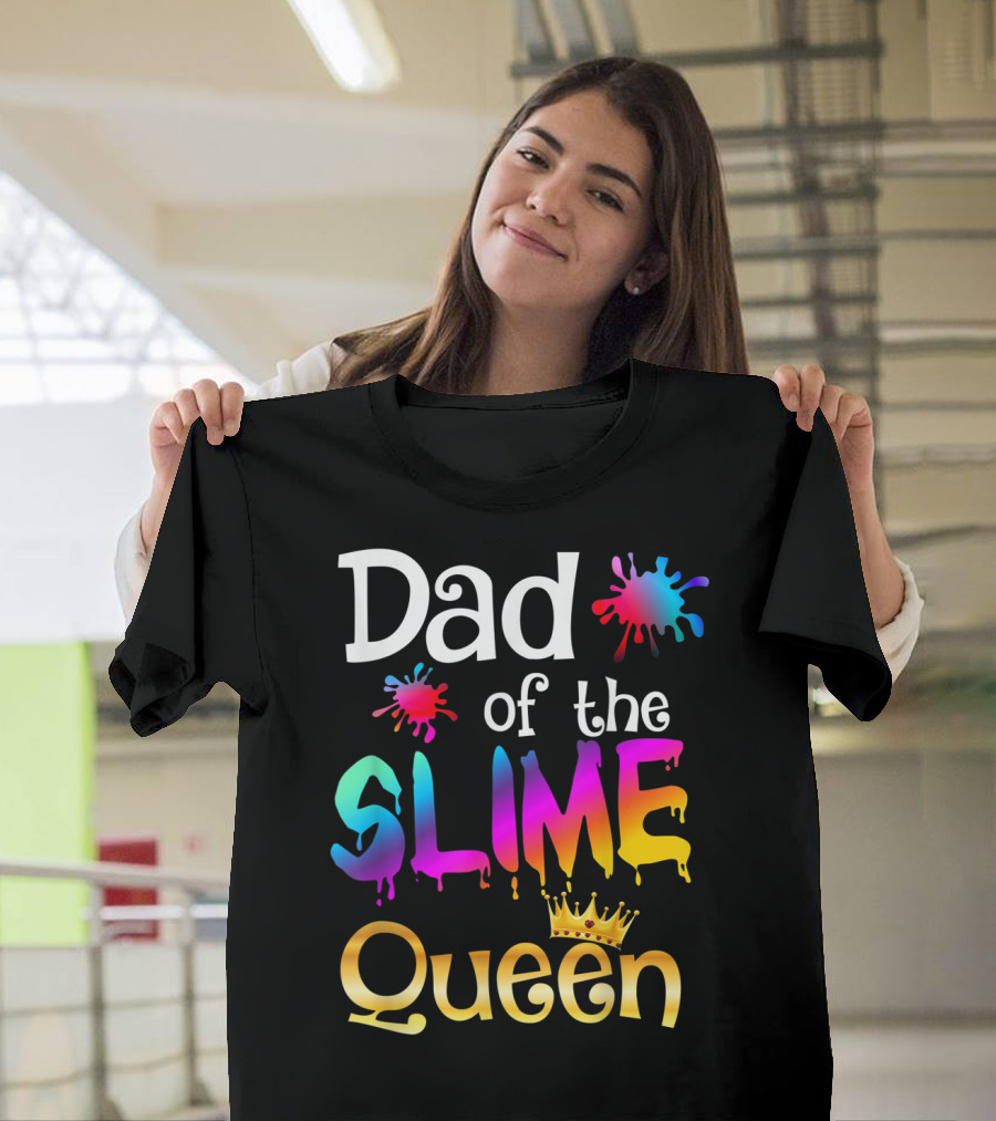 Dad of the Slime Queen Birthday Matching Party T-Shirt