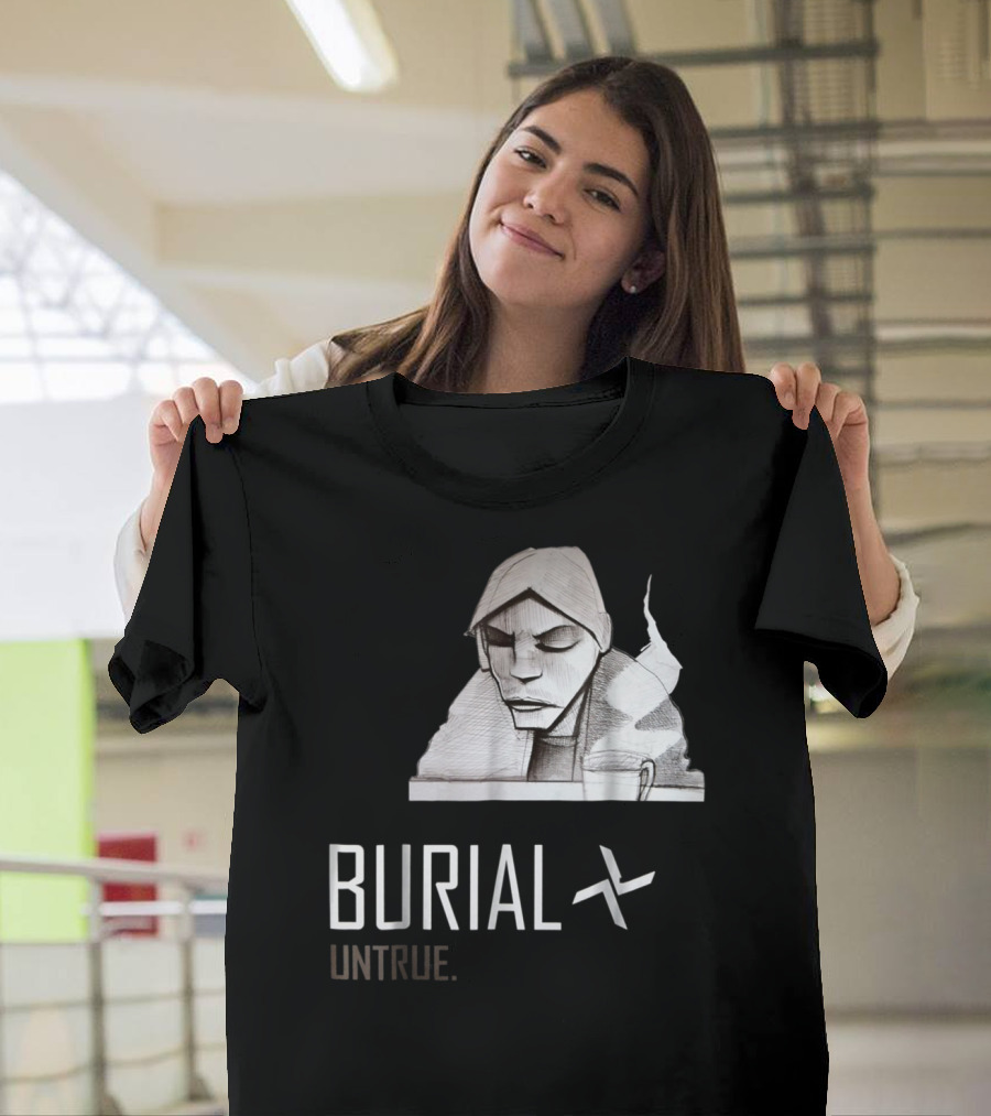 Burial Untrue Monochrome Hoodie Smoking Character T-Shirt