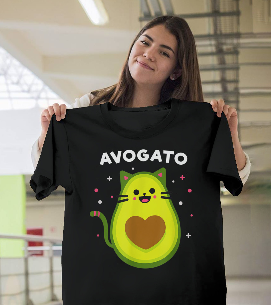 Avogato Cat Avocado Lover Cute Cat Avogato T-Shirt