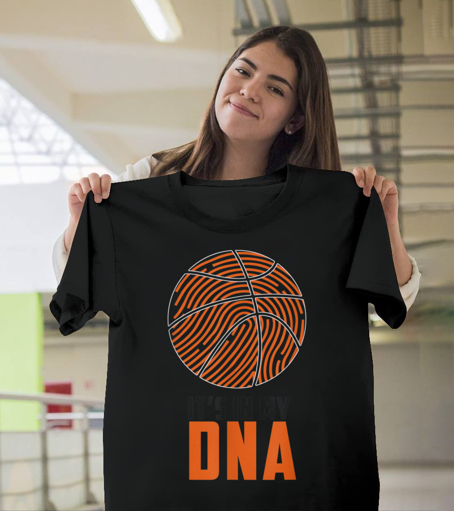 It's In My DNA Basketball Fingerprint Circle T-Shirt
