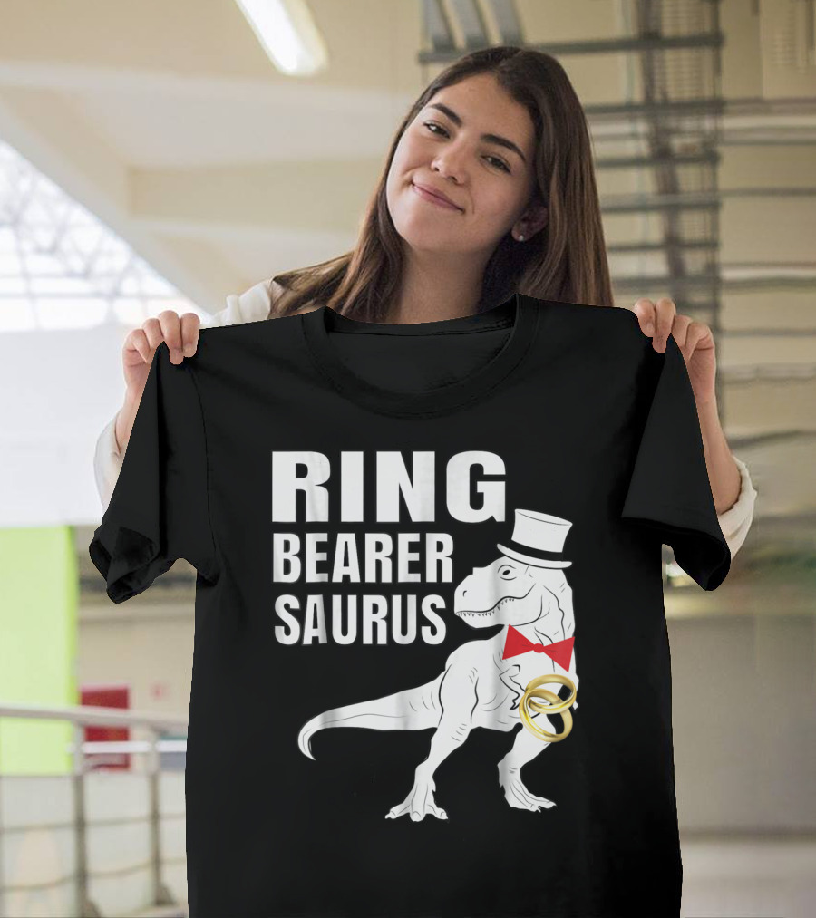 Ring Bearer Saurus Dinosaur Rex Wedding Party T-Shirt