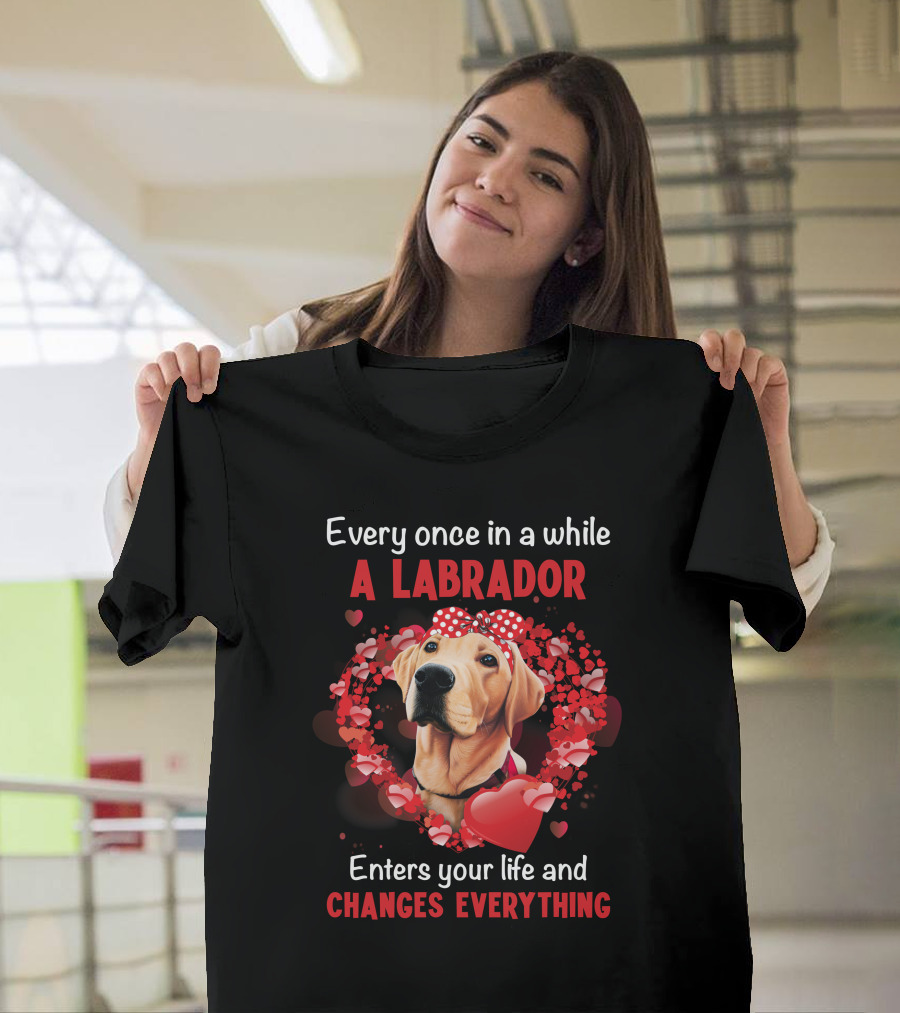 Every Once in a While a Labrador Enters Your Life and Changes Everything T-Shirt
