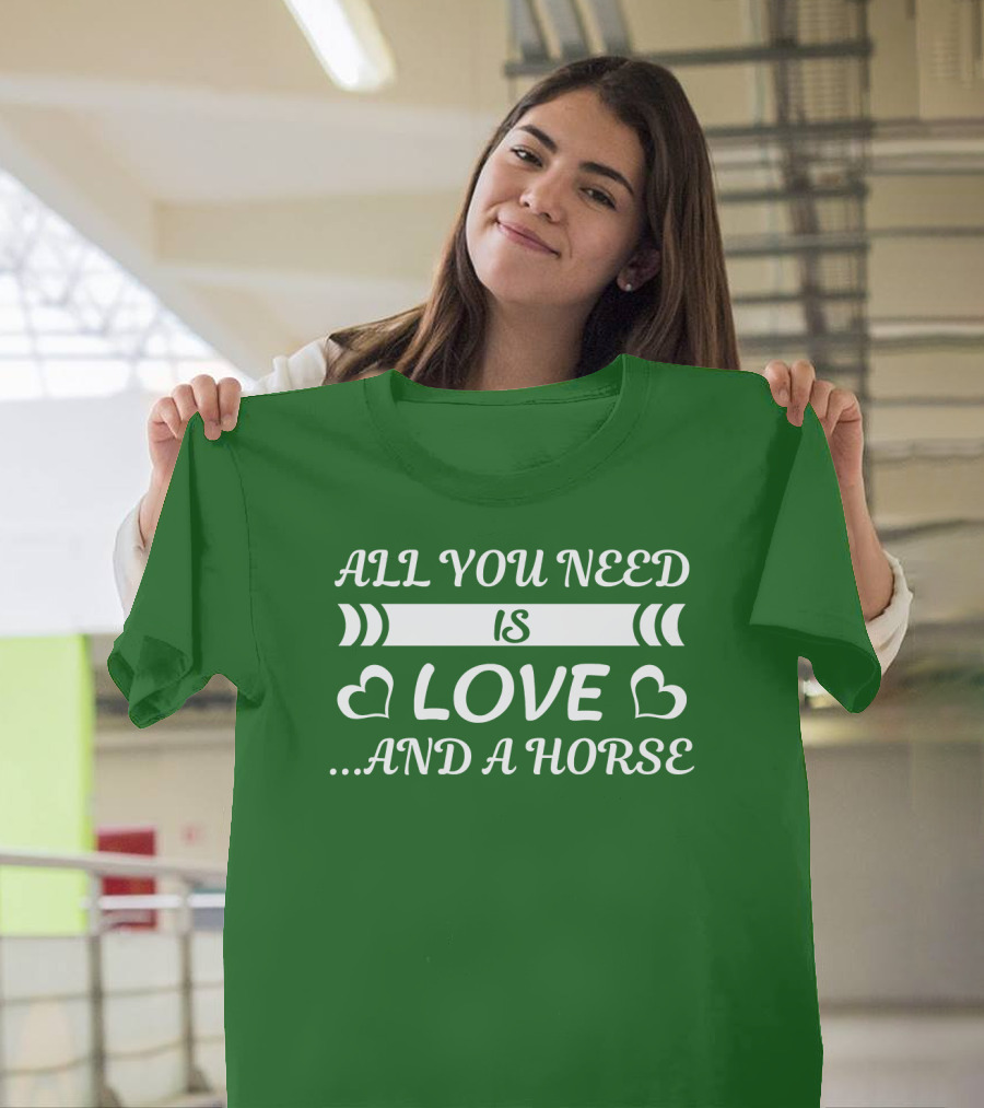 All You Need Is Love and a Horse All I Want for Christmas Are Gains T-Shirt