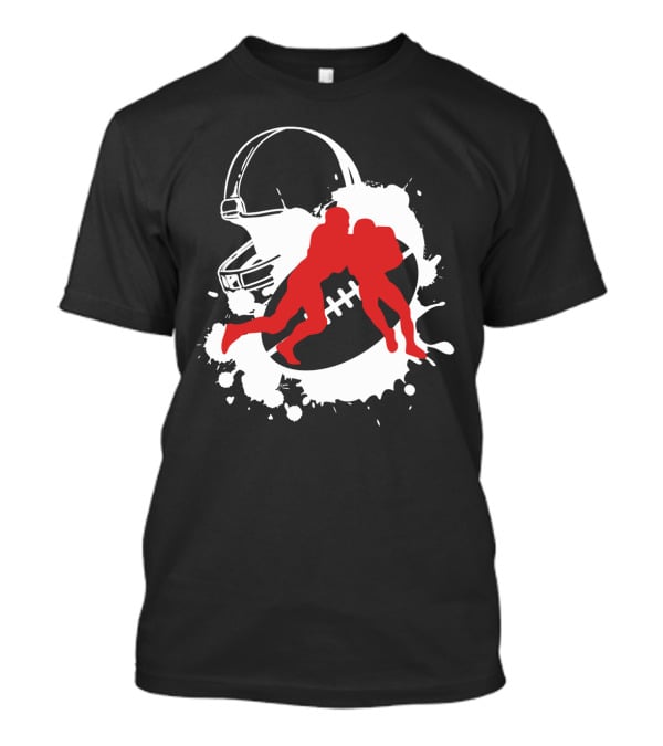 American Football Helmet Tackle Splash T-Shirt