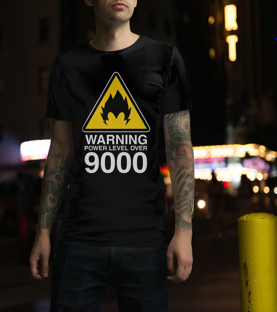WARNING POWER LEVEL OVER 9000 T-Shirt