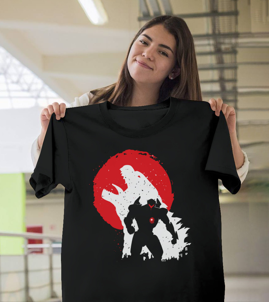 Pacific Rim Mech Vs. Kaiju Battle Scene T-Shirt