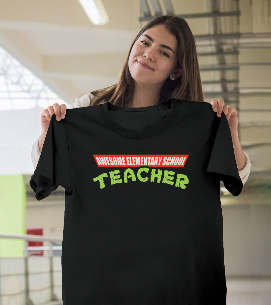 Awesome Elementary School Teacher TMNT T-Shirt