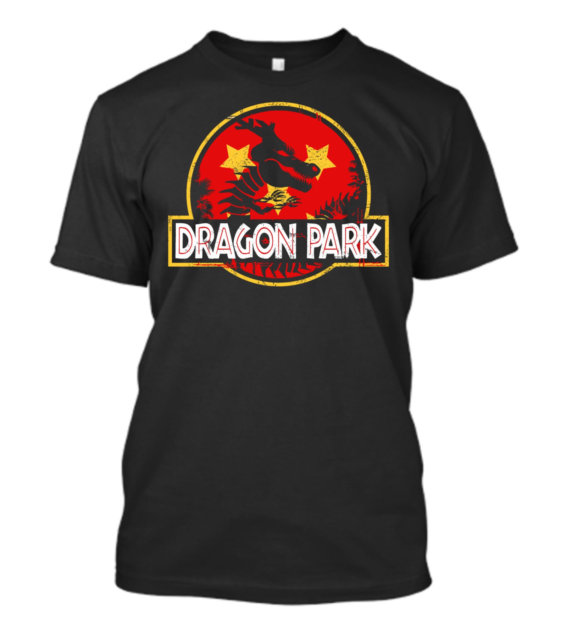 Dragon Park Jurassic Parody Retro T-Shirt