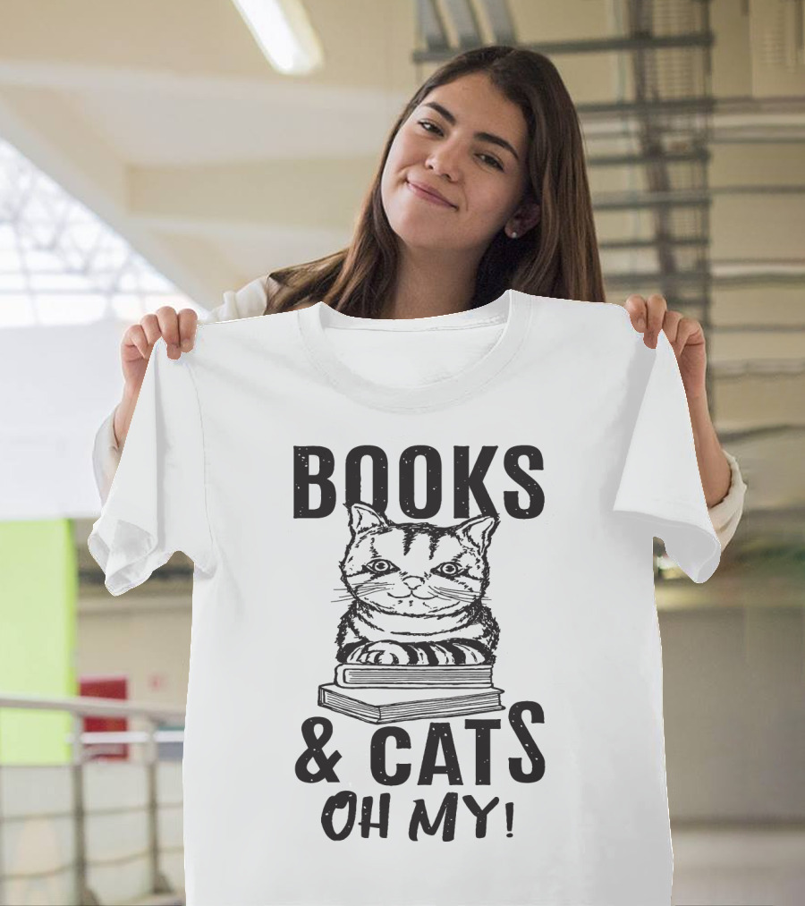BOOKS and CATS OH MY T-Shirt