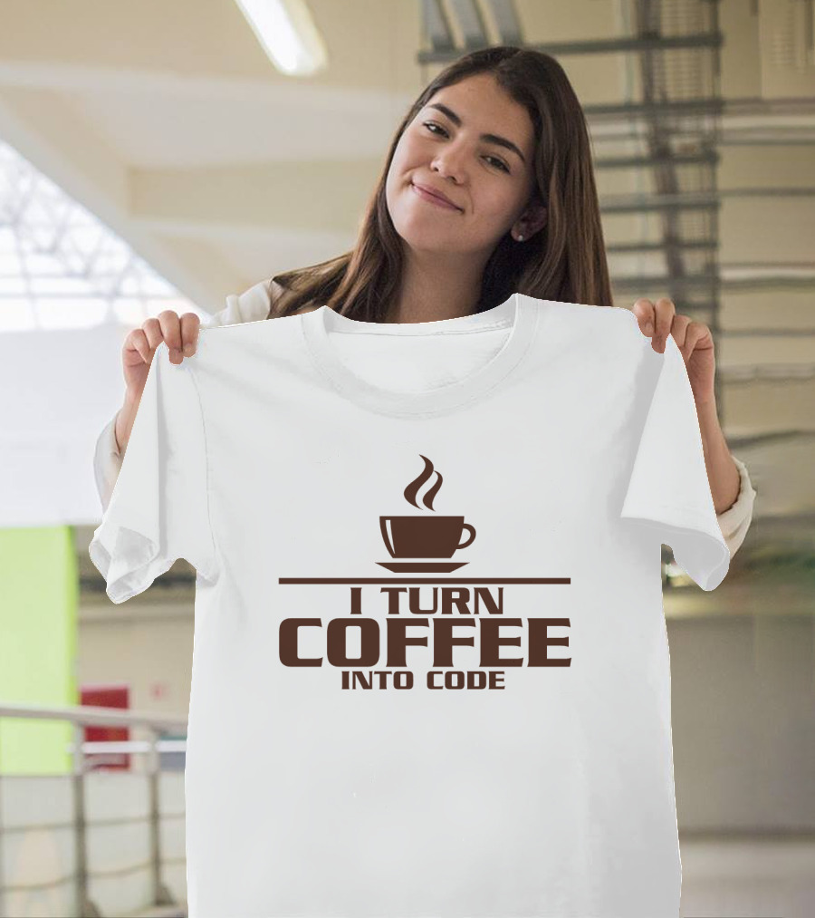 I Turn Coffee Into Code Cup T-Shirt