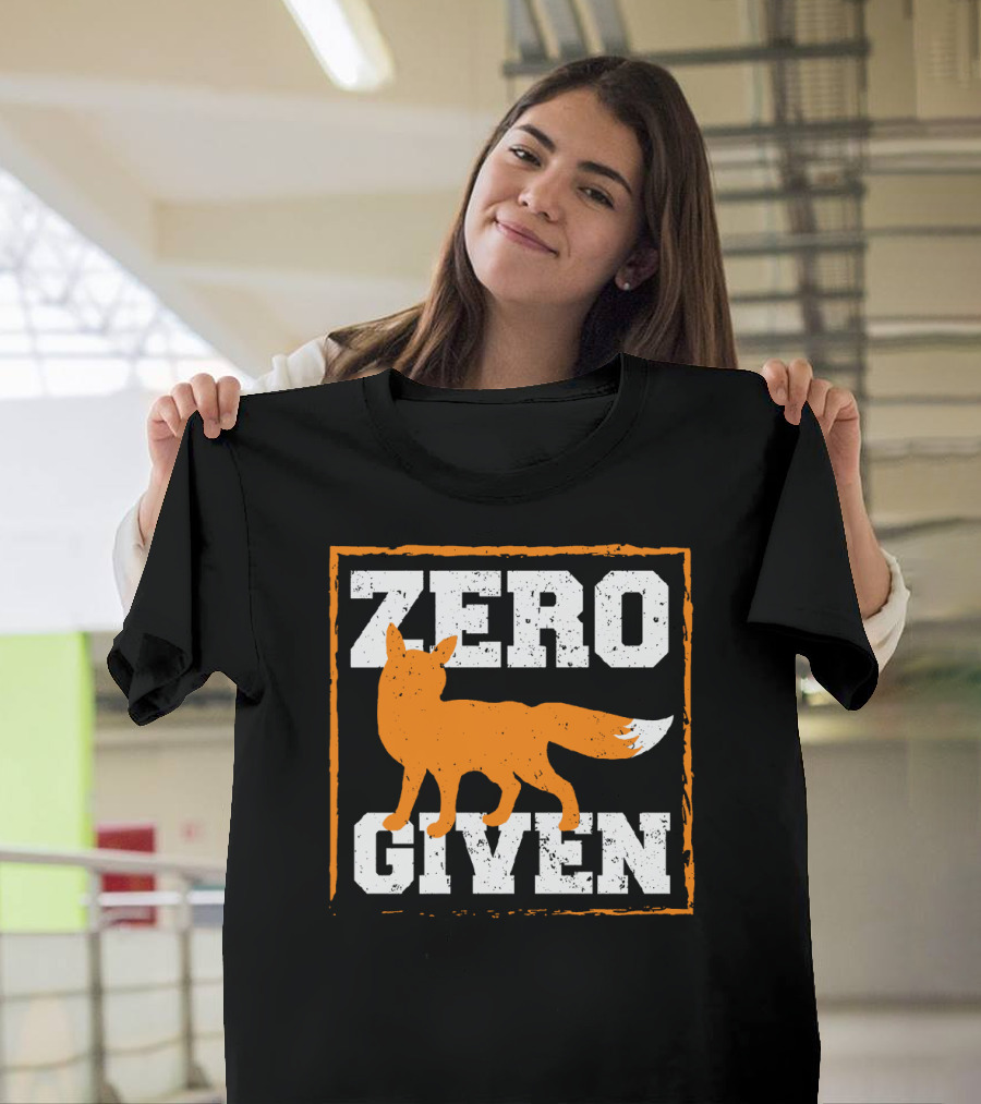 Zero Fox Given Block Style Fox T-Shirt