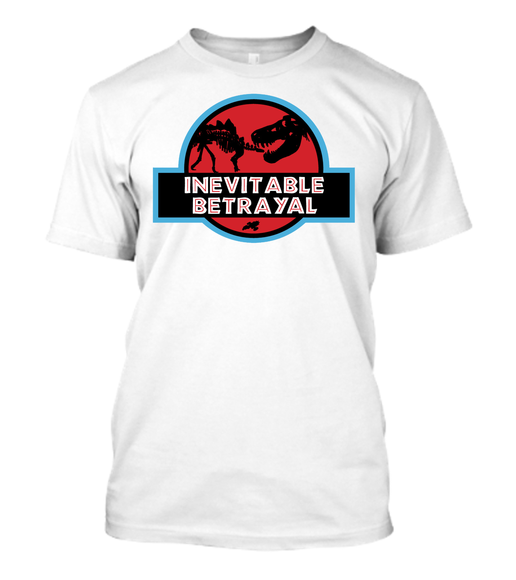 Inevitable Betrayal Dinosaur Logo Red And Black T-Shirt