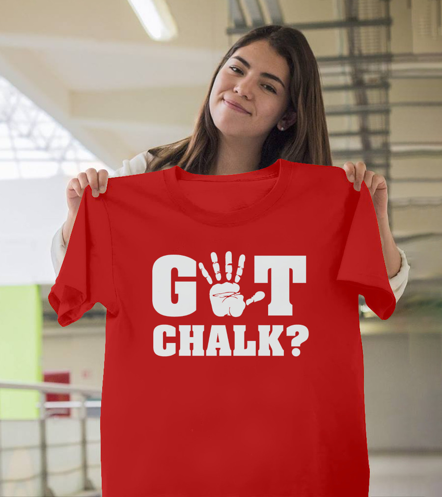 Got Chalk Question Handprint Motif T-Shirt