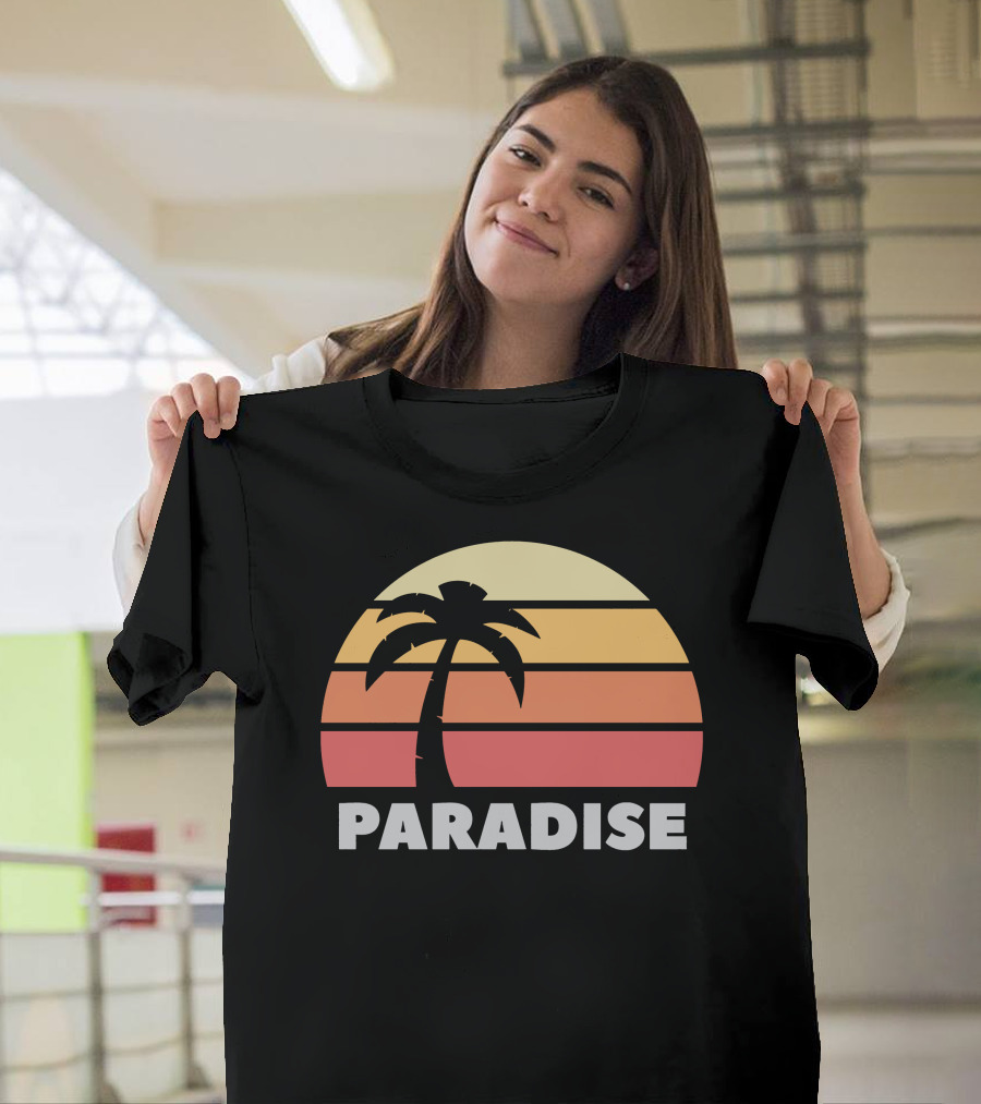 Paradise Sunset Island Palm Tree T-Shirt