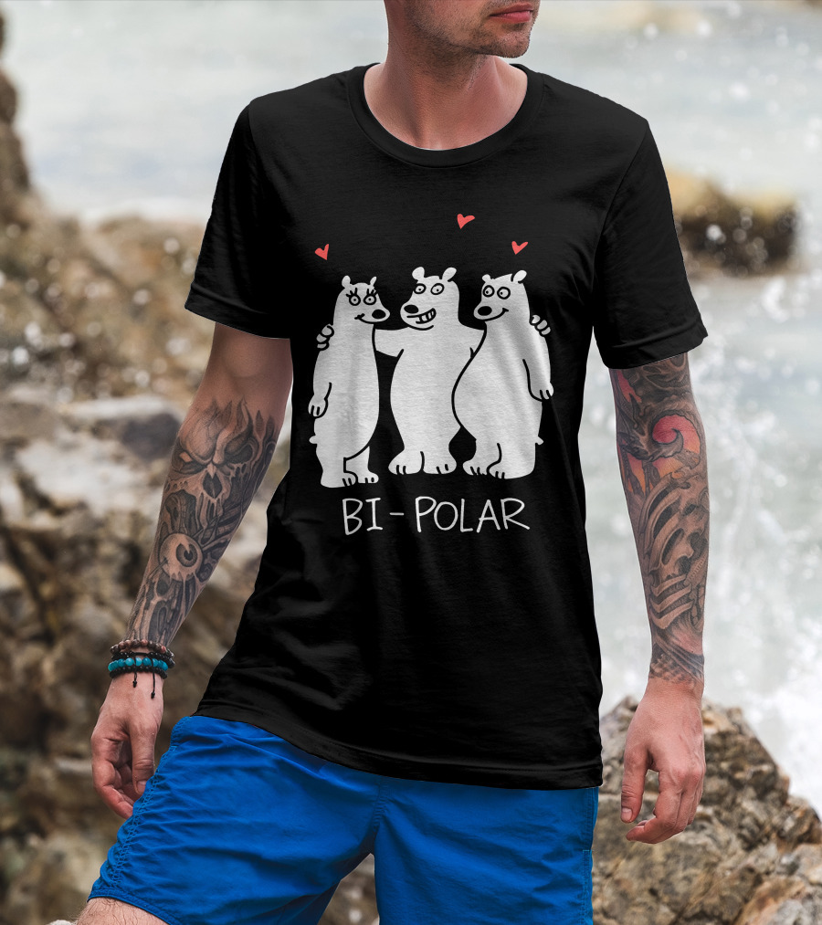 Bi Polar Bears With Hearts T-Shirt