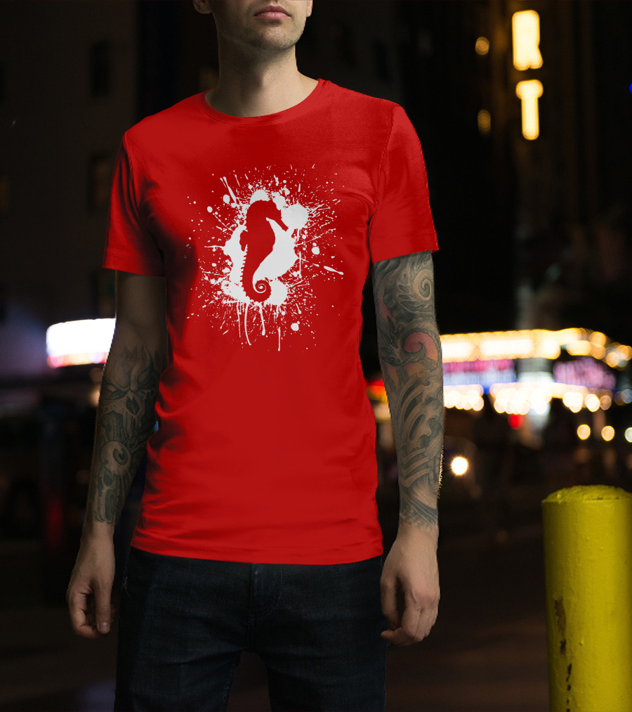 Seahorse Splatter T-Shirt