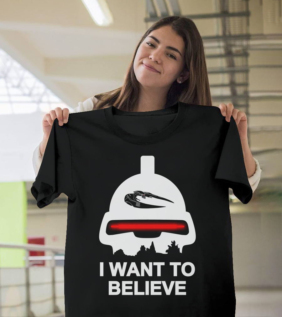 I Want to Believe Cylon Raider Battlestar Galactica T-Shirt