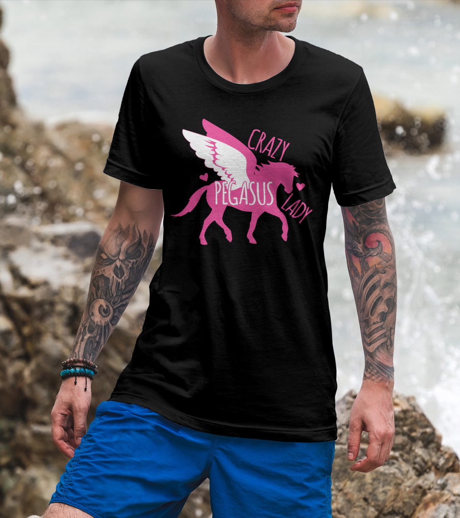 CRAZY PEGASUS LADY T-Shirt