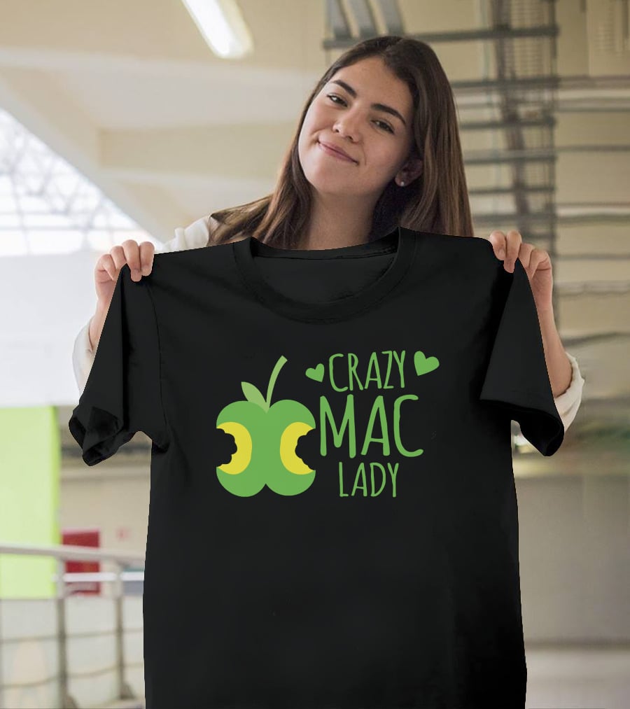 CRAZY MAC LADY Green Apple Bites T-Shirt