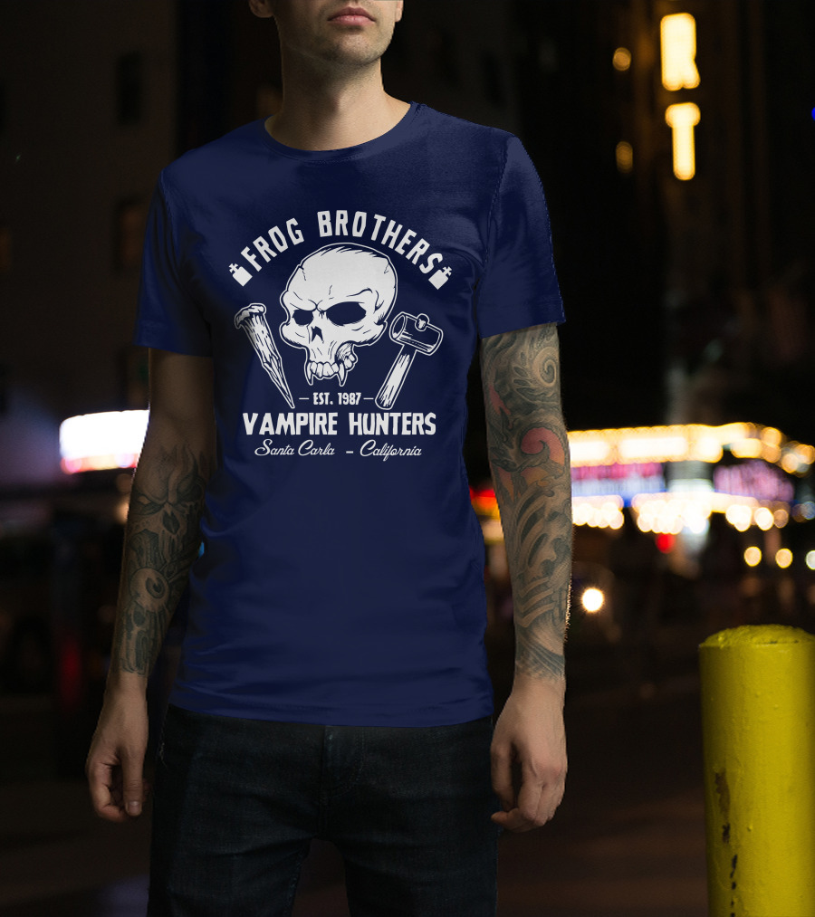 Frog Brothers Vampire Hunters Est. 1987 Santa Carla California T-Shirt