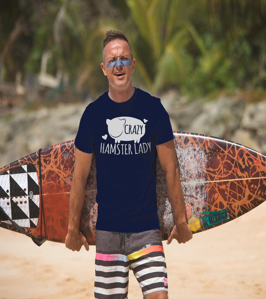 Crazy Hamster Lady With Hearts T-Shirt