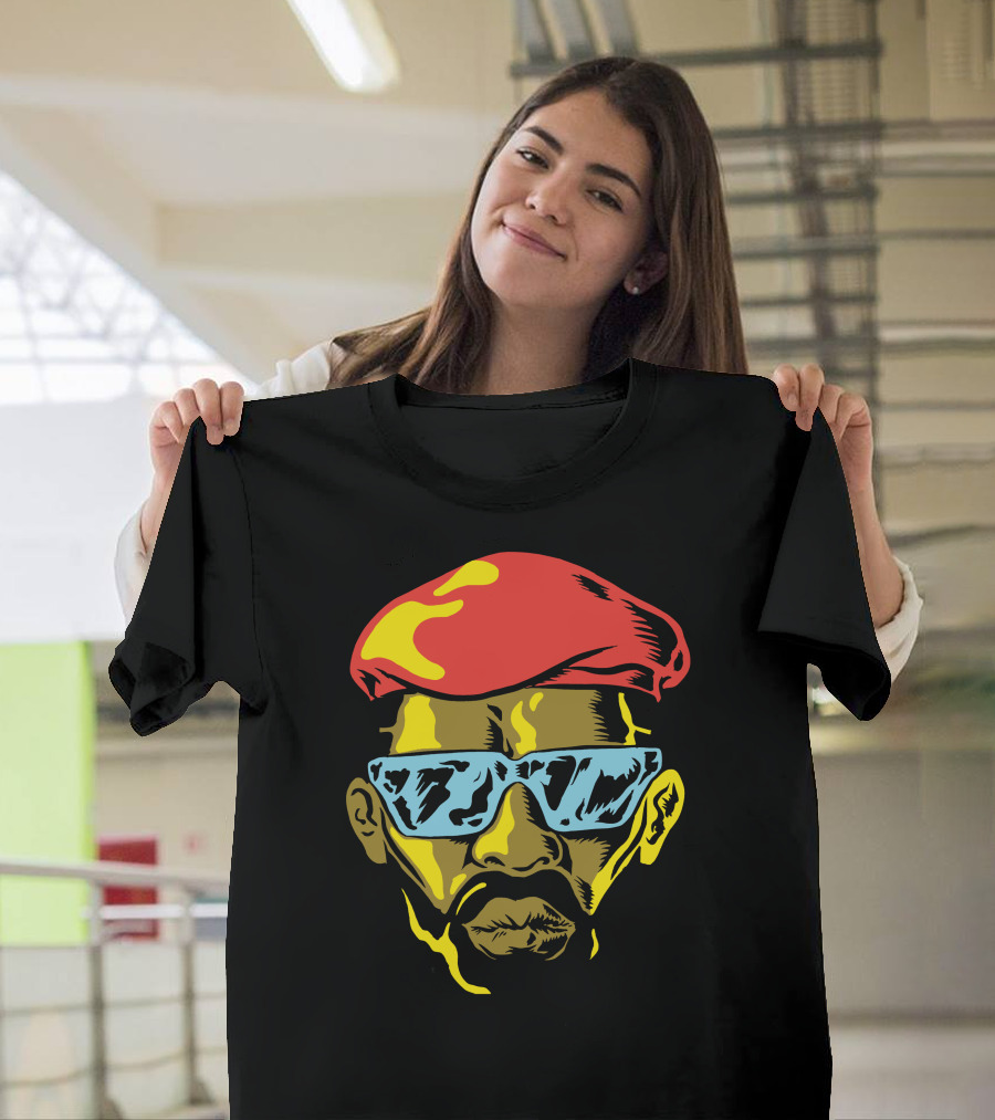 Gangsta Cool Shades Red Beret Face T-Shirt