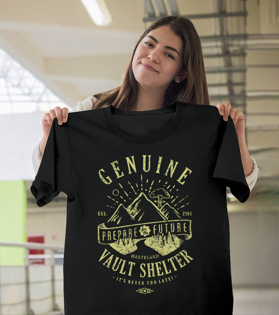 Genuine Vault Shelter Prepare For The Future Wasteland Est. 2161 T-Shirt