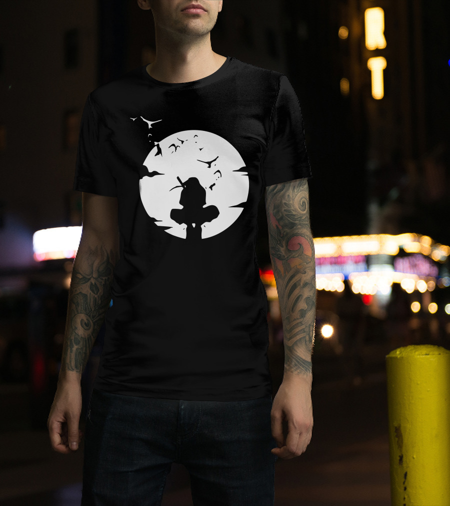 Itachi Uchiha Moonlit Silhouette Stance T-Shirt