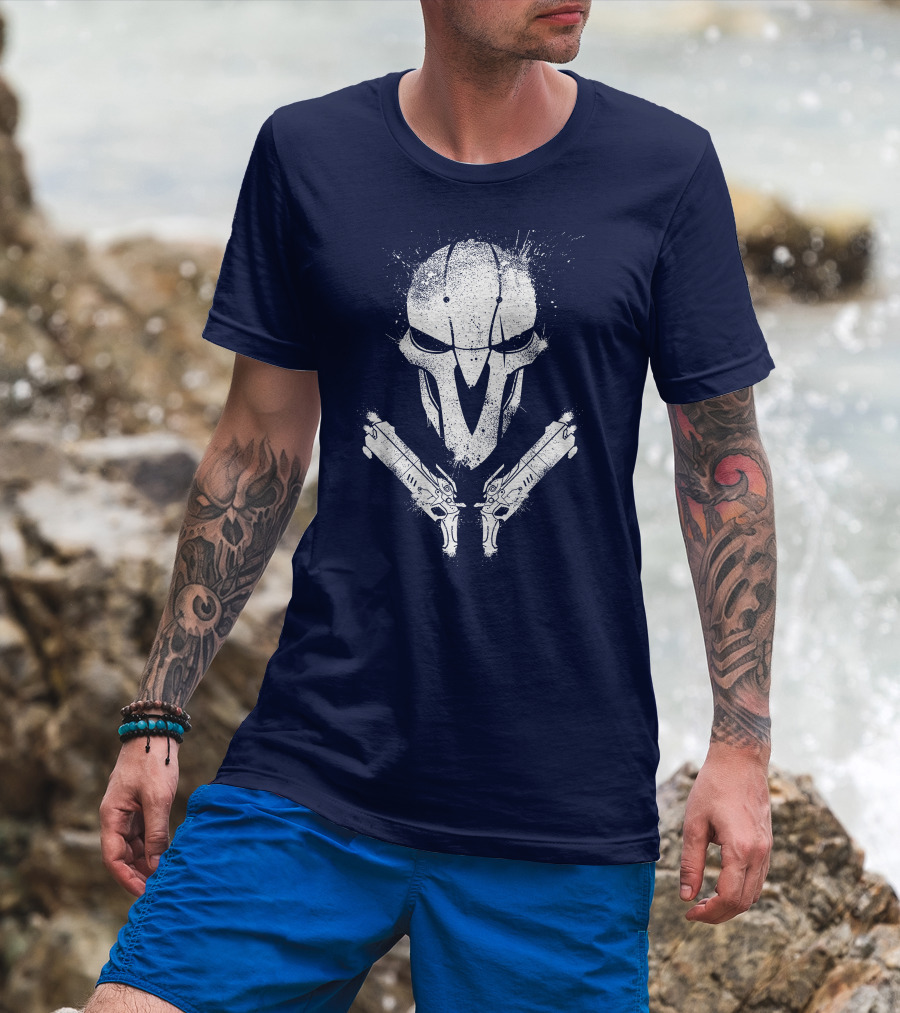 JHIN Reaper Mask With Dual Pistols T-Shirt