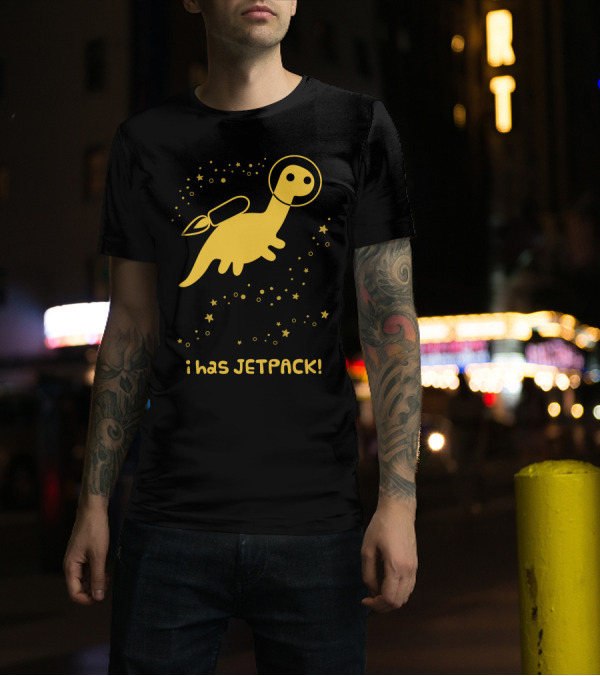 I Has JETPACK Dinosaur In Space T-Shirt